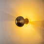 Opviq Lámpara de Pared de Metal Dorado
